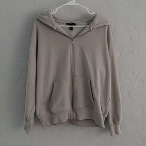 Forever 21 Small Women's Hoodie Cream/Light Grey color